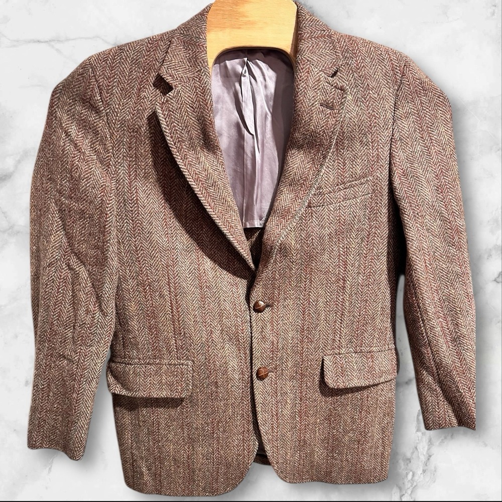 Lands End Charter Collection Vintage Harris Tweed‎ Blazer, Men's